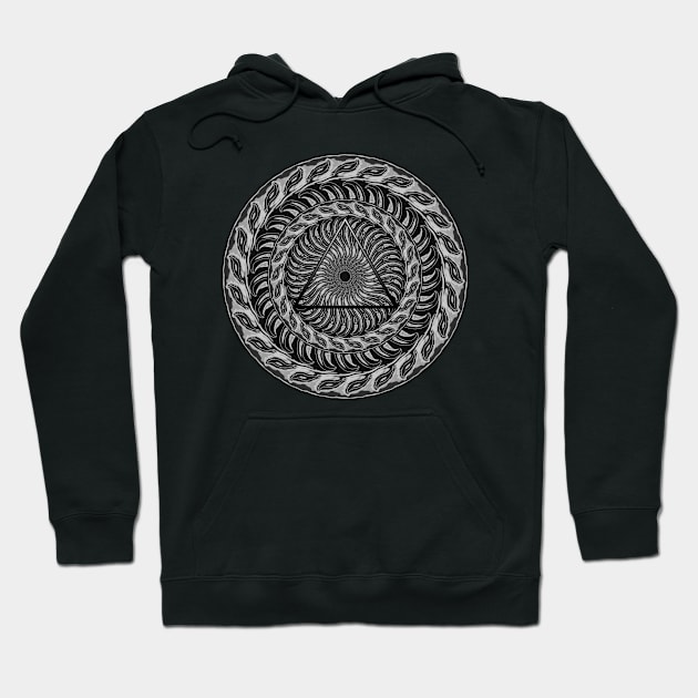 Mandala V Hoodie by SAROSCollective